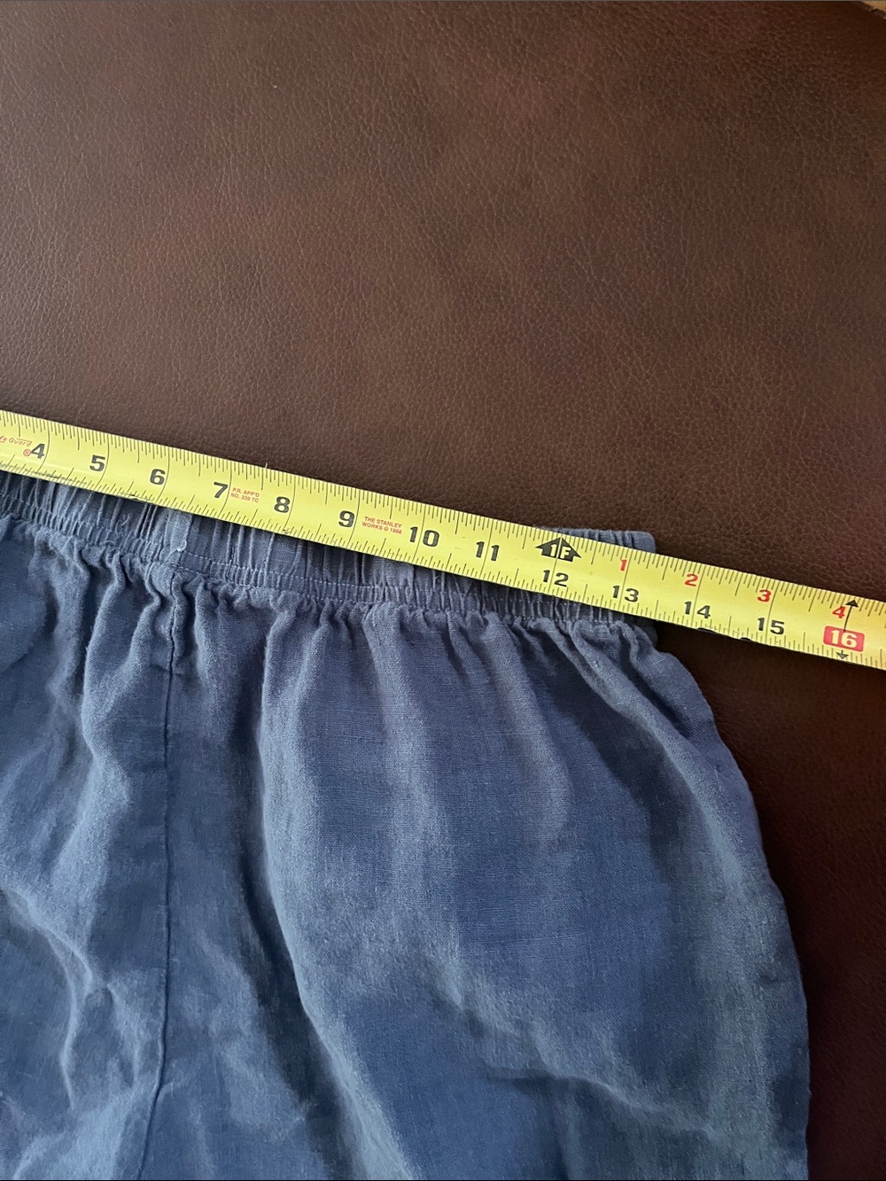Cut loose cropped linen pants medium - Picture 6 of 7